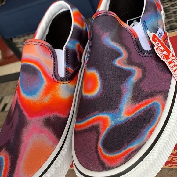VANS CLASSIC SLIP ON DARK AURA MULTI/TRUE WHITE WM - Picture 14 of 16